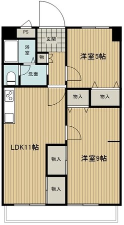 プラザ新狭山の物件間取画像